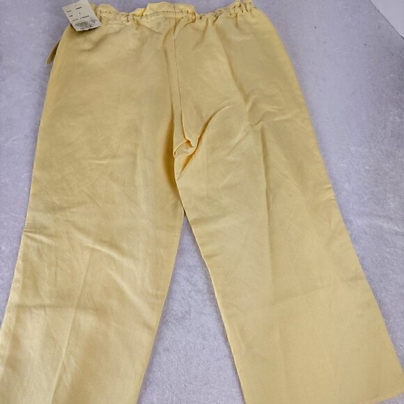 Sherry Taylor Collection Women (Banana) Yellow Drawstring Capri Size Small (NWT) - Picture 2 of 8